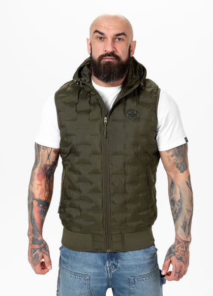 Men's Hooded Vest Eclipse - Olive Green