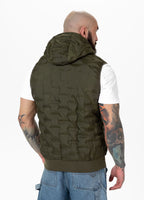 Men's Hooded Vest Eclipse - Olive Green
