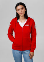 Damen Kapuzenjacke French Tyrian