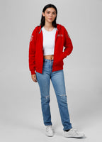 Damen Kapuzenjacke French Tyrian