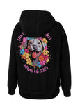 Women's Oversized Hoodie Happy-Pit - Black