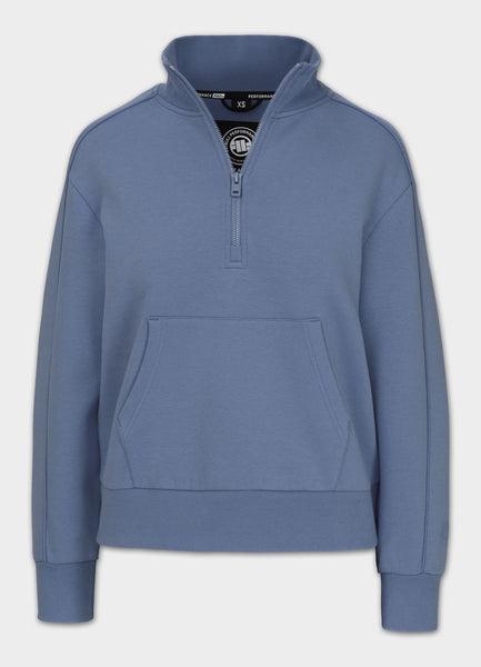Damen Half Zip Sweatshirt Discovery - Blau