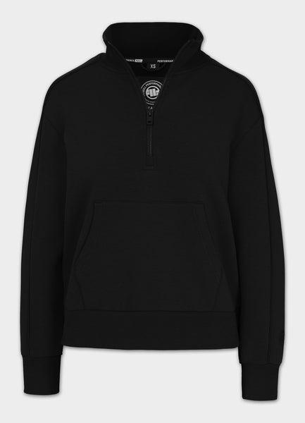 Damen Half Zip Sweatshirt Discovery - Schwarz