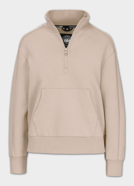 Damen Half Zip Sweatshirt Discovery - Sand