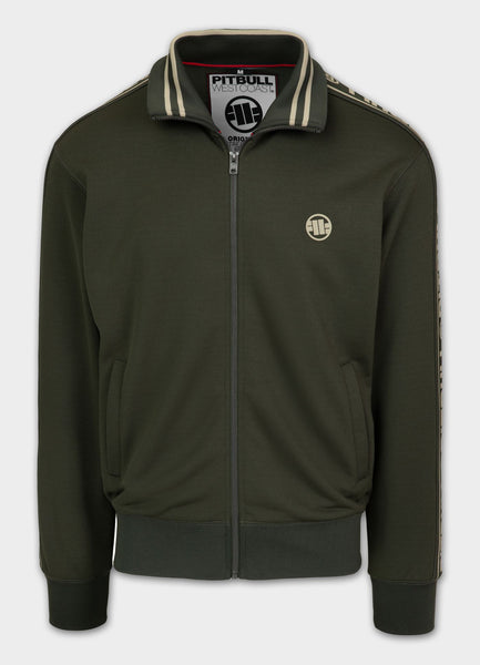 Herren Sweatjacke Oldschool Tape Logo - Dunkelgrün