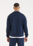 Men's Sweat Jacket Oldschool Tape Logo - Dark Blue