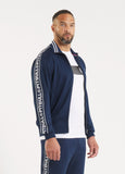 Men's Sweat Jacket Oldschool Tape Logo - Dark Blue