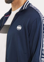 Men's Sweat Jacket Oldschool Tape Logo - Dark Blue