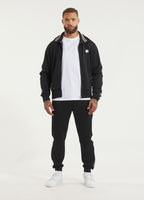 Men's Sweat Jacket Oldschool Tape Logo - Black
