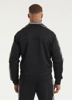 Men's Sweat Jacket Oldschool Tape Logo - Black