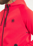 Men's hooded jacket DOGWOOD- Fluoro red