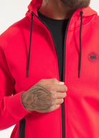 Men's hooded jacket DOGWOOD- Fluoro red