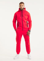 Men's hooded jacket DOGWOOD- Fluoro red
