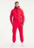 Men's hooded jacket DOGWOOD- Fluoro red