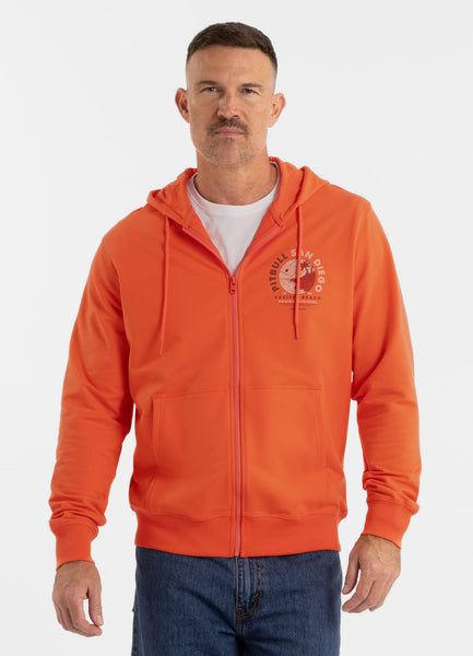 Men's hoodie PLANET SURF - salmon