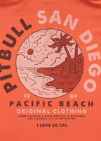 Men's hoodie PLANET SURF - salmon