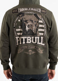 Men's TROUBLEMAKER zip-up hoodie - dark green