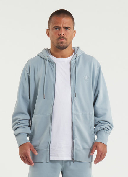 Men's Hooded Jacket Washed Lancaster II - Light Blue