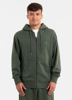 Men's Hooded Jacket Washed Lancaster II - Dark Green