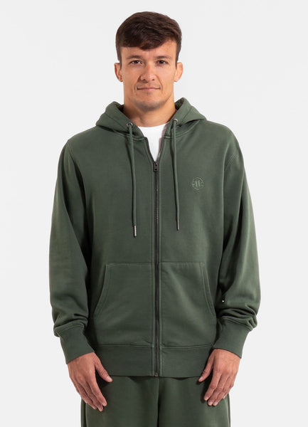 Men's Hooded Jacket Washed Lancaster II - Dark Green