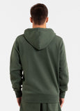 Men's Hooded Jacket Washed Lancaster II - Dark Green