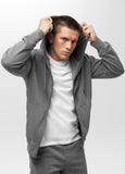 Herren Kapuzenjacke Washed Lancaster II - Grau