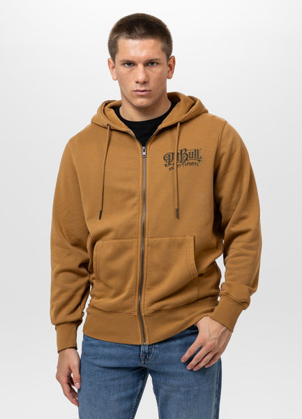 Men's Hooded Jacket Washed MULTISPORT - Honey Yellow