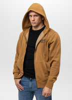 Men's Hooded Jacket Washed MULTISPORT - Honey Yellow