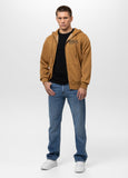 Men's Hooded Jacket Washed MULTISPORT - Honey Yellow