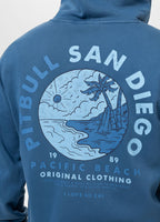 Men's Washed PLANET SURF Hooded Jacket - Blue