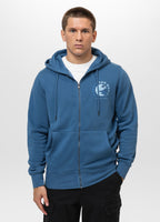 Men's Washed PLANET SURF Hooded Jacket - Blue
