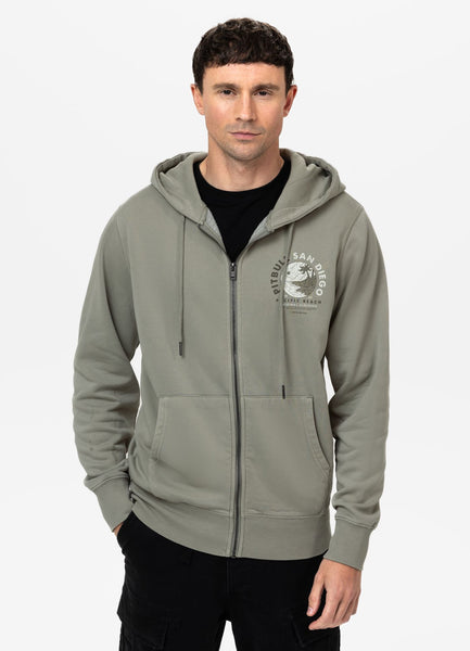 Herren Kapuzenjacke Washed PLANET SURF - Olivgrau
