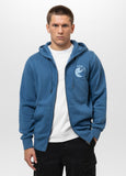 Men's Washed PLANET SURF Hooded Jacket - Blue