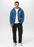 Men's Washed PLANET SURF Hooded Jacket - Blue