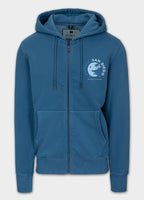 Men's Washed PLANET SURF Hooded Jacket - Blue