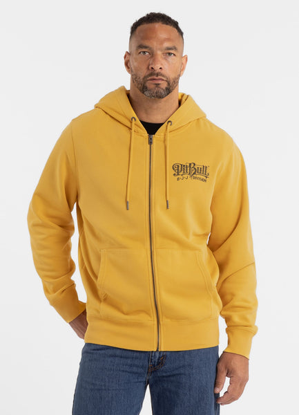 Men's Hooded Jacket Washed VINTAGE BJJ - Yellow