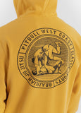 Herren Kapuzenjacke Washed VINTAGE BJJ - Gelb