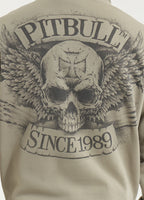 Herren Kapuzenpullover Washed BITE ME - Olivgrau
