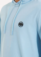 Men's Pique Rockey Hoodie - Light Blue