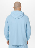 Men's Pique Rockey Hoodie - Light Blue
