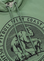 Herren Kapuzenpullover Washed VINTAGE BJJ - Dunkelgrün