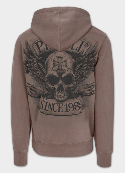 Herren Kapuzenpullover Washed BITE ME