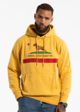 Men's Washed CALIFORNIA FLAG Hoodie - Yellow