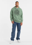 Herren Kapuzenpullover Washed VINTAGE BJJ - Dunkelgrün