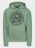 Herren Kapuzenpullover Washed VINTAGE BJJ - Dunkelgrün