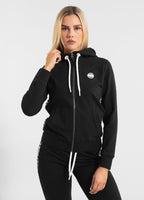 Damen Kapuzenjacke French Terry La Deta - Schwarz