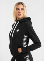 Damen Kapuzenjacke French Terry La Deta - Schwarz
