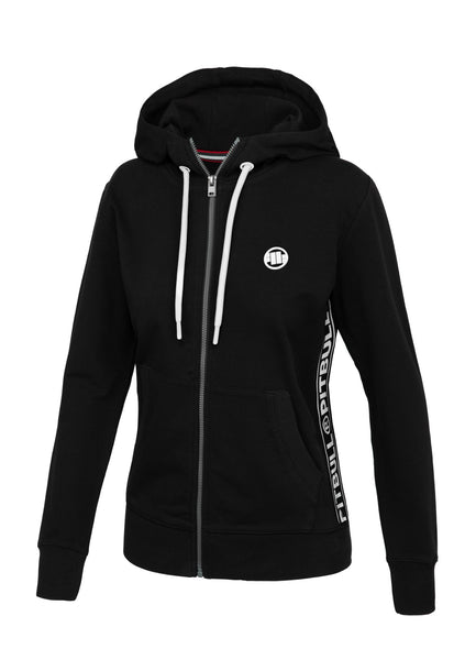 Damen Kapuzenjacke French Terry La Deta - Schwarz