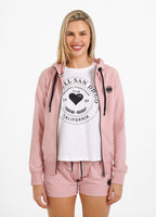 Damen Kapuzenjacke French Terry La Deta - Rosa