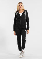 Damen Kapuzenjacke French Terry La Deta - Schwarz